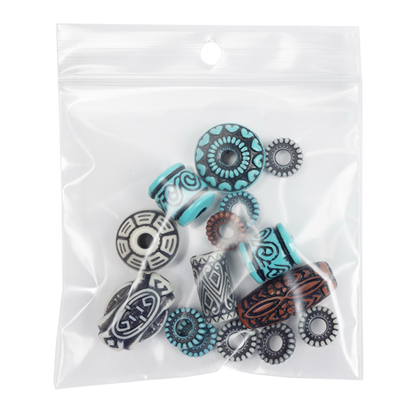 Grip Seal Bags with Hang hole 7.5x7.5cm PE 50 micron (100 pieces) [2PR33]