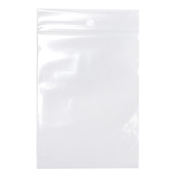 Grip Seal Bags with Hang hole 7.5x10cm PE 50 micron (100 pieces) [2PR34]