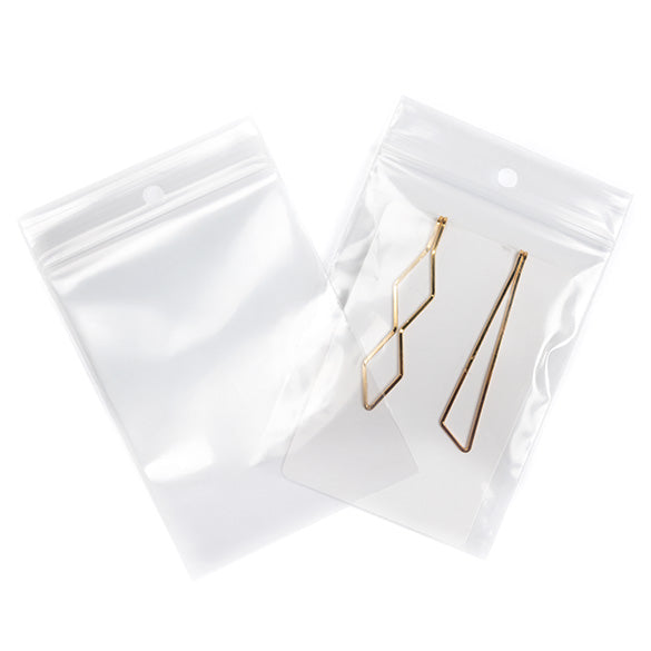 Grip Seal Bags with Hang hole 7.5x10cm PE 50 micron (100 pieces) [2PR34]