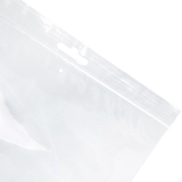 Grip Seal Bags with Euroslot and Vent-hole 23x30.5cm Crystal Clear PP 50 micron (100 pieces) [ZE912V]