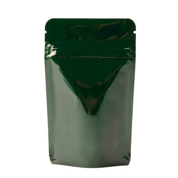 Stand Up Pouches dark Green 8x5x13cm | 28 grams (100 pieces) [ZBGM1HG]