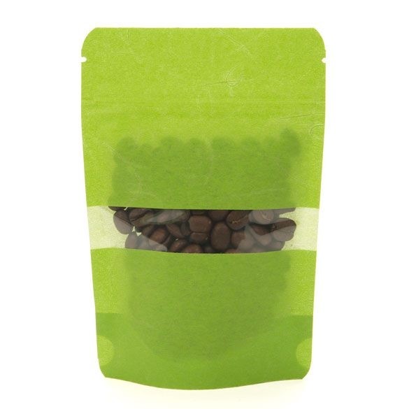 Stand Up Pouches Rice Paper Green 10x6x15cm | 57 grams (100 pieces) [ZBGR2GR]
