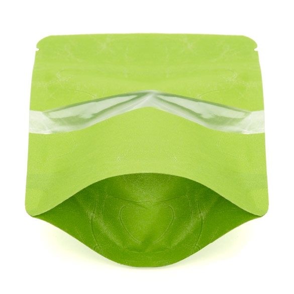 Stand Up Pouches Rice Paper Green 10x6x15cm | 57 grams (100 pieces) [ZBGR2GR]