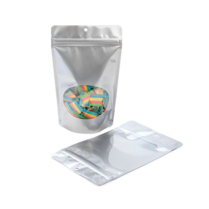 Stand Up Pouches Silver 13x7,9x20,6cm (100 Pieces) [ZBGO3SH]