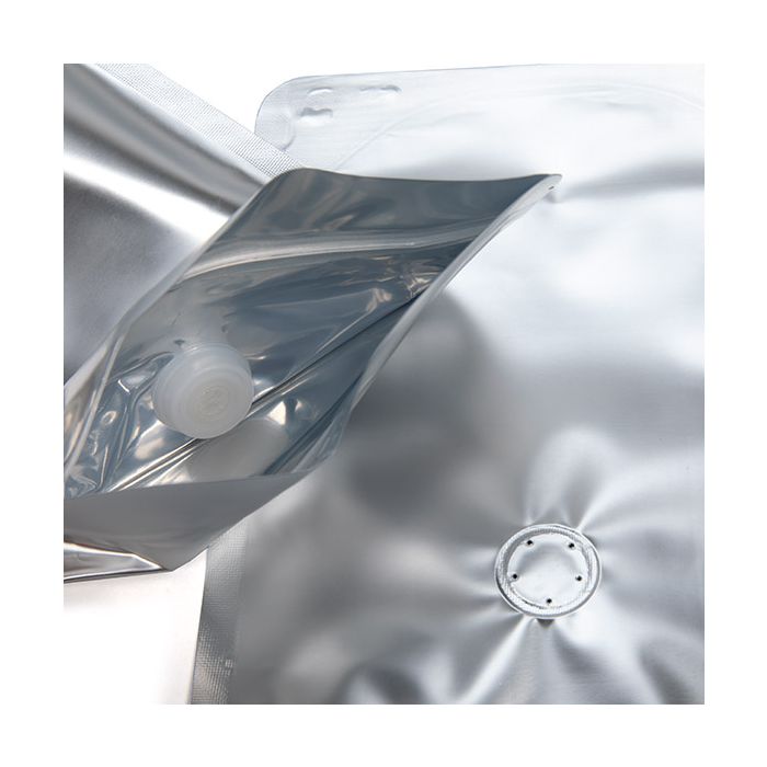 Stand Up Pouches Silver 13x7,9x20,6cm w/Valve (100 Pieces) [ZBGM3SV]