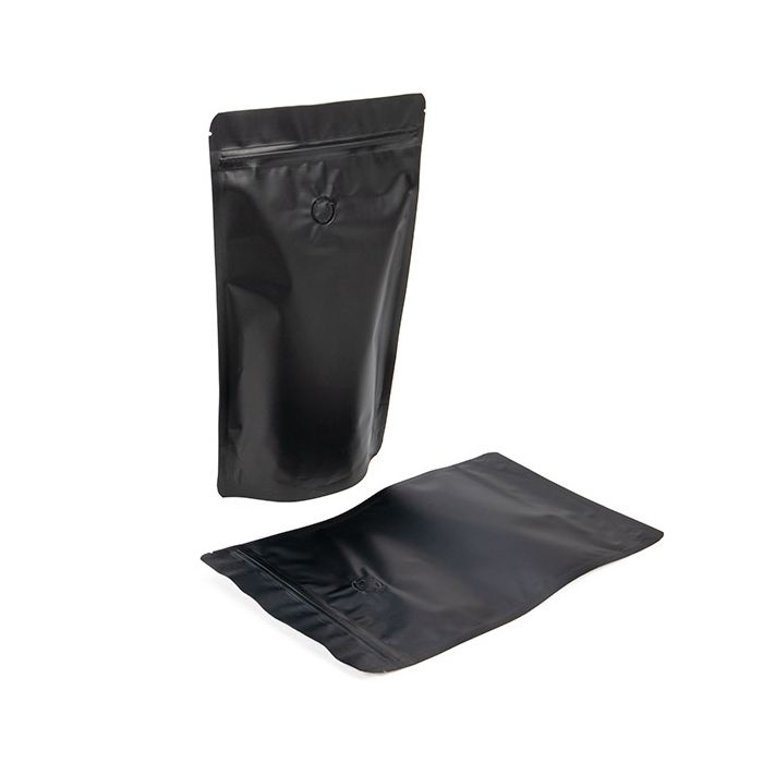 Stand Up Pouches Black 17,1x8,9x28,6cm w/Valve (100 Pieces) [ZBGM4MBV]