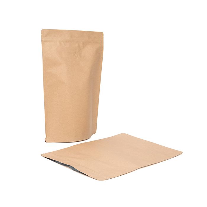 Stand Up Pouches Kraft 22,9x12,1x34,3cm w/Valve (100 Pieces) [ZBGM6K]
