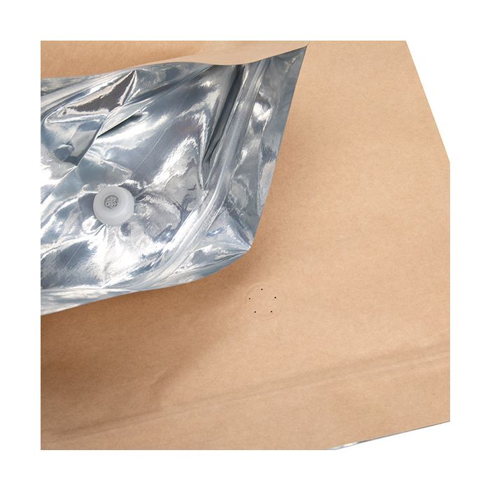 Stand Up Pouches Kraft 22,9x12,1x34,3cm w/Valve (100 Pieces) [ZBGM6K]