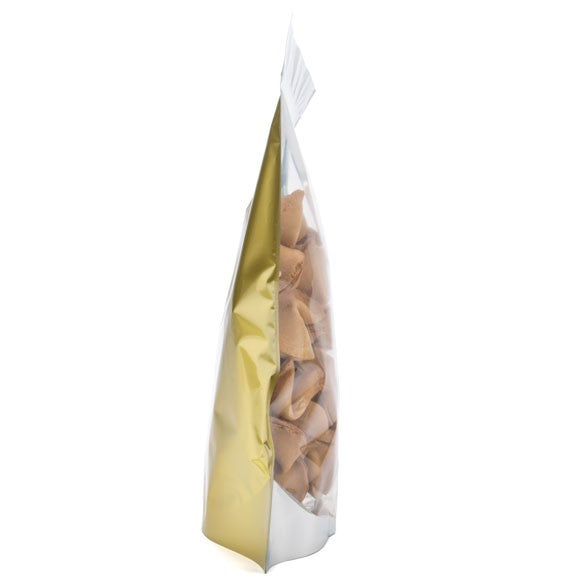 Stand Up Pouches Transparent/Gold 23x12x34.5cm | 907 grams (100 pieces) [ZBGG6]