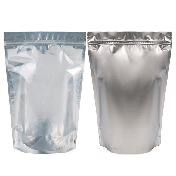 Stand Up Pouches Transparent/Silver 23x12x34.5cm | 907 grams (100 pieces) [ZBGS6]
