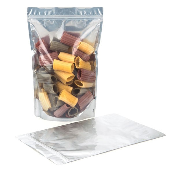 Stand Up Pouches Transparent/Silver 23x12x34.5cm | 907 grams (100 pieces) [ZBGS6]