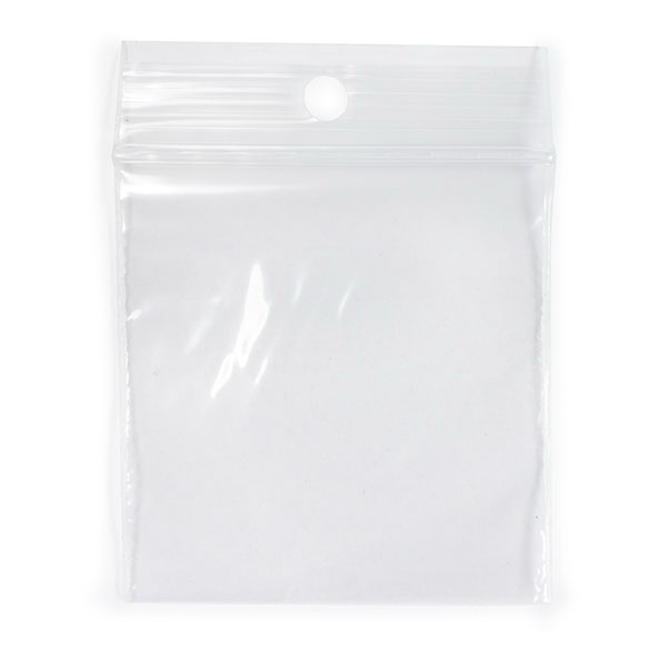 Grip Seal Bags with Hang hole 5x5cm PE 50 micron (100 pieces) [2PR22]