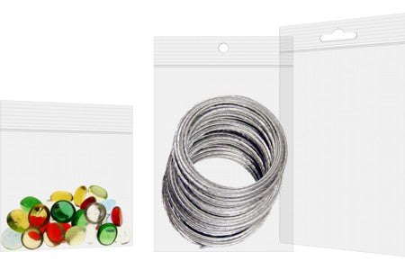 Grip Seal Bags with Hang hole 30.5x38cm Crystal Clear PP 50 micron (100 pieces) [ZR1215]