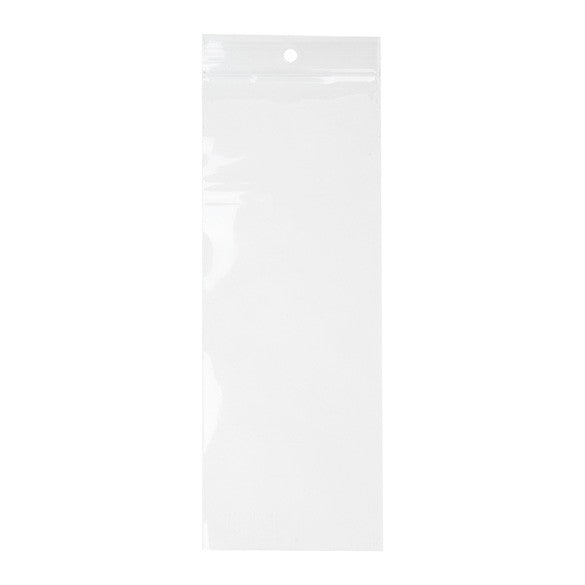 Grip Seal Bags with Hang hole 7.5x20.5cm Crystal Clear PP 50 micron (100 pieces) [ZR38]