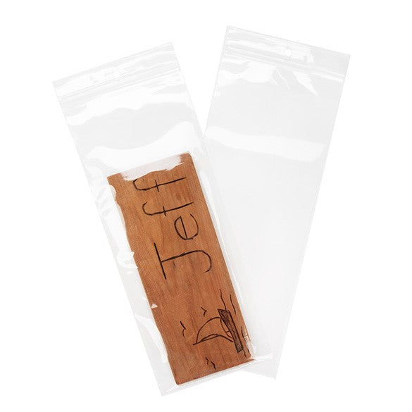 Grip Seal Bags with Hang hole 10x25.5cm Crystal Clear PP 50 micron (100 pieces) [ZR410]