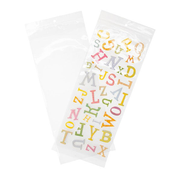 Grip Seal Bags with Hang hole 12.5x30.5cm Crystal Clear PP 50 micron (100 pieces) [ZR512]