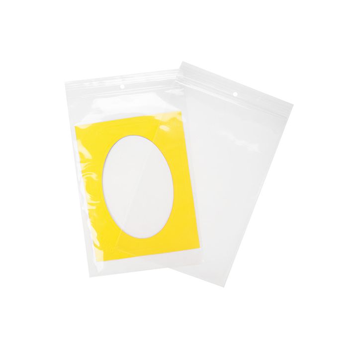 Grip Seal Bags with Hang hole 15x23cm Crystal Clear PP 50 micron (100 pieces) [ZR69]