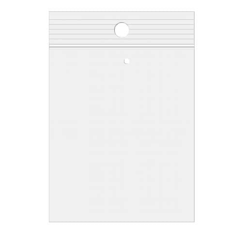 Grip Seal Bags with Hang and Vent-hole 10x15cm Crystal Clear PP 50 micron (100 pieces) [ZR46V]