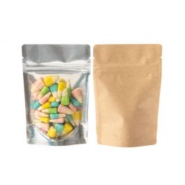 Stand Up Pouches Transparent/Kraft 10x6x15cm | 57 grams (100 pieces) [ZBGK2]