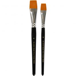 Gold Line Brushes, no. 16+20, L: 19-20 cm, W: 17-24 mm, flat, 2 pc/ 1 pack [HOB-100268]