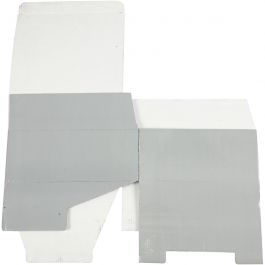 Cardboard Box, light grey, H: 10 cm, L: 25 , W: 22 , 1 pc [HOB-100576]