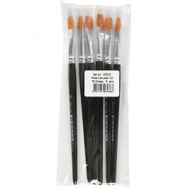 Gold Line Brushes, no. 16, L: 19 cm, W: 17 mm, 6 pc/ 1 pack [HOB-10216]