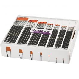 Gold Line Brushes, no. 0+2+4+8+12+16+20, L: 16,5-20 cm, W: 1-7 mm, 7x12 pc/ 1 pack [HOB-10248]