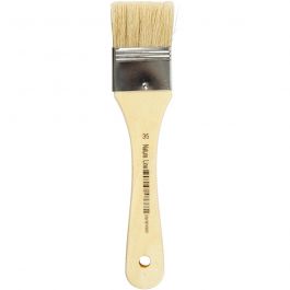 Varnish Brushes, L: 18,5 cm, W: 35 mm, flat, 12 pc/ 1 pack [HOB-10435]