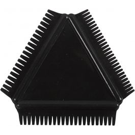 Rubber Texture Combs, black, size 9 cm, 1 pc [HOB-10463]