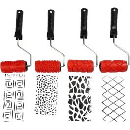 Pattern Rollers, W: 10 cm, 4 pc/ 1 pack [HOB-10466]