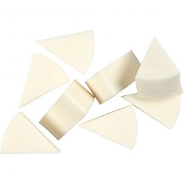 Sponges, white, L: 40 mm, W: 25 mm, 8 pc/ 1 pack [HOB-104680]