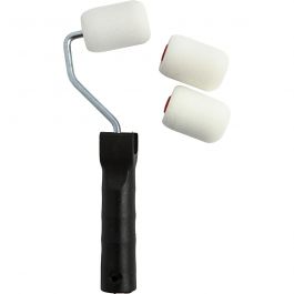 Paint Rollers with handle, W: 6 cm, 1 set [HOB-10474]