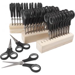 Kids Scissors, black, L: 14 cm, Both Left and Right, 1 set [HOB-11199]