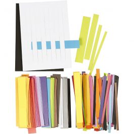 Quilling Set, L: 21 cm, W: 10+15+25+35 mm, 1 pack [HOB-11720]