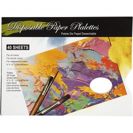 Tear-Off Palettes, white, L: 31 cm, W: 23 cm, 1 pc [HOB-13137]