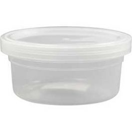 Plastic Tub with Lid, H: 38 mm, D: 84 mm, 20pcs, 125 ml [HOB13173]
