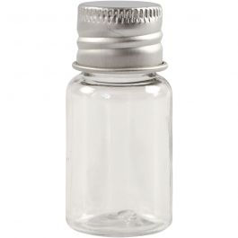 Plastic Jar with Screw-on Lid, H: 48 mm, D 23,5 mm, 13 ml, 10 pc/ 1 pack [HOB-13177]
