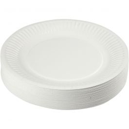 Paper Plates, D 18 cm, 100 pc/ 1 pack [HOB-13204]