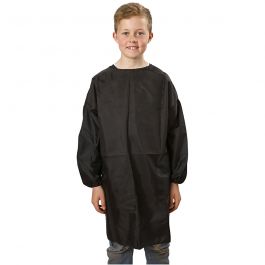 Painting coat, black, L: 81 cm, size 7-12 years, 1 pc [HOB-13794]
