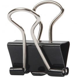 Foldback Clips, black, W: 19 mm, 40 pc/ 1 pack [HOB-14208]
