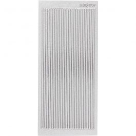 Stickers, silver, borders, 10x23 cm, 1 sheet [HOB-170172]