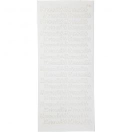 Stickers, white, barnedåb, 10x23 cm, 1 sheet [HOB-170273]