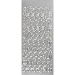 Stickers, silver, konfirmation, 1 sheet [HOB-170277]