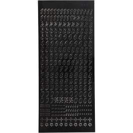 Stickers, black, small numbers, 10x23 cm, 1 sheet [HOB-170292]
