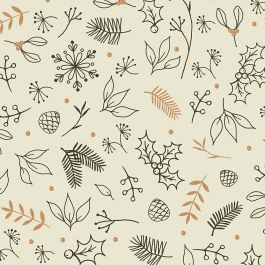 Gift wrap, flowers, W: 50 cm, 80 g, 5 m/ 1 roll [HOB-191980]