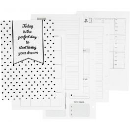 Calender pages, white, size 142x210 mm, 7 , 120 g, 1 pc [HOB-192654]