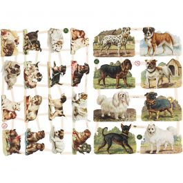 Vintage Die-Cuts, dogs, 16,5x23,5 cm, 2 sheet/ 1 pack [HOB-19358]