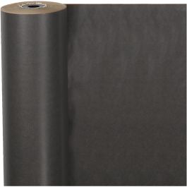Wrapping Paper, black, W: 50 cm, 60 g, 100 m/ 1 roll [HOB-19941]