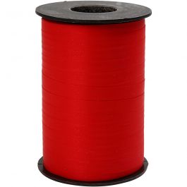 Curling Ribbon, red, W: 10 mm, matt, 250 m/ 1 roll [HOB-20026]