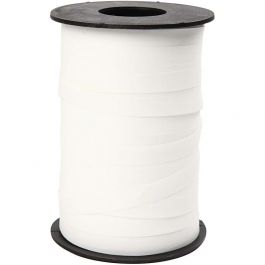 Curling Ribbon, white, W: 10 mm, matt, 250 m/ 1 roll [HOB-20027]